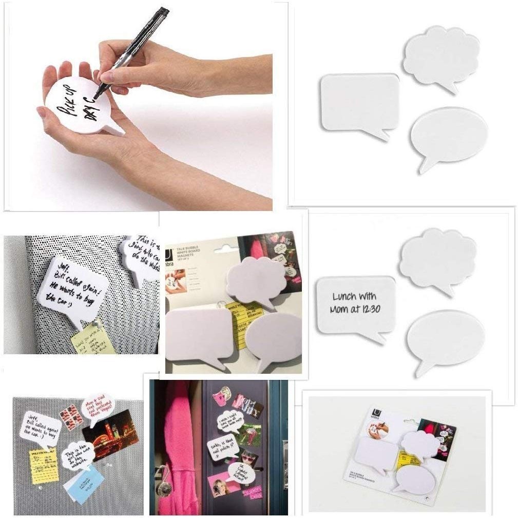 Ímãs em formato de balões de fala