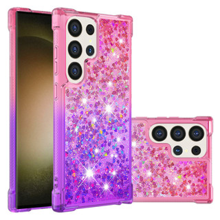 Bling Gradiente Glitter Líquido Quicksand Hard Phone Case Para Samsung Galaxy S25 Ultra S24FE S24 S23 S22 S21 S20 Ultra em Oferta na Shopee