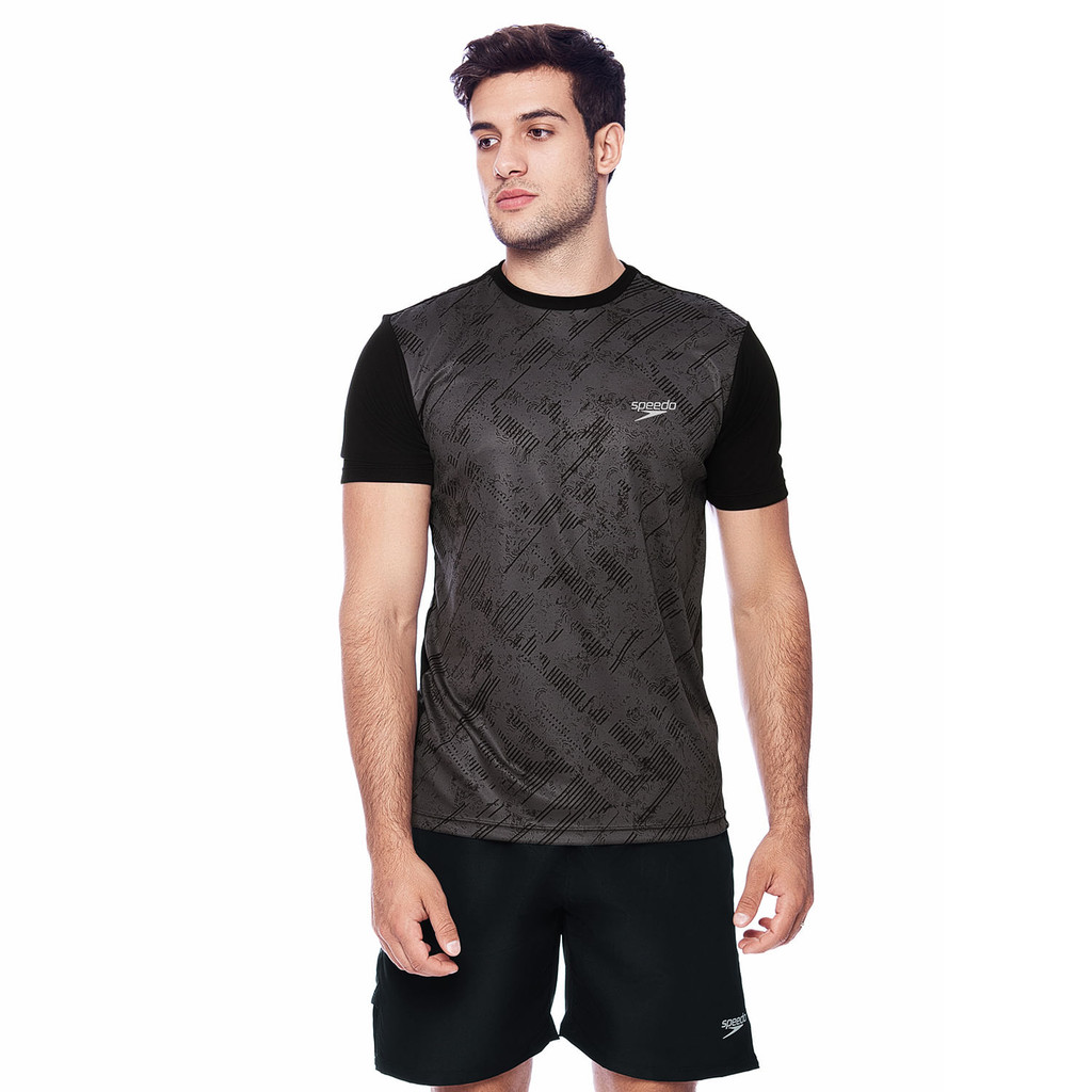 Camiseta Mascilina Graphic II Speedo - PRETO TITANIO em Oferta na Shopee