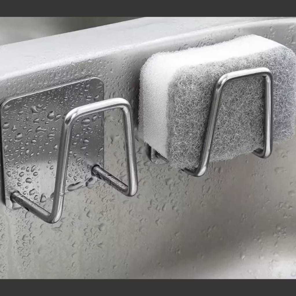 Kits 2/4/6 Unidades Ganchos Para Esponja Aço inoxidável Suporte Porta Bucha De Pia Prateleira