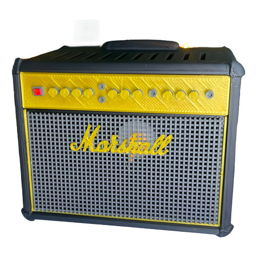 Porta 10 Palhetas Mini Amplificador Marshall Com Luz 3d