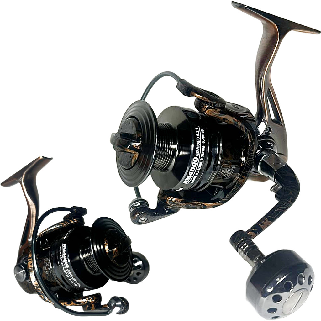 Molinete De Pesca Praia Debao HM 4000 - 13 Rolamentos - Drag: 12kg - Antiferrugem - Em Aluminio