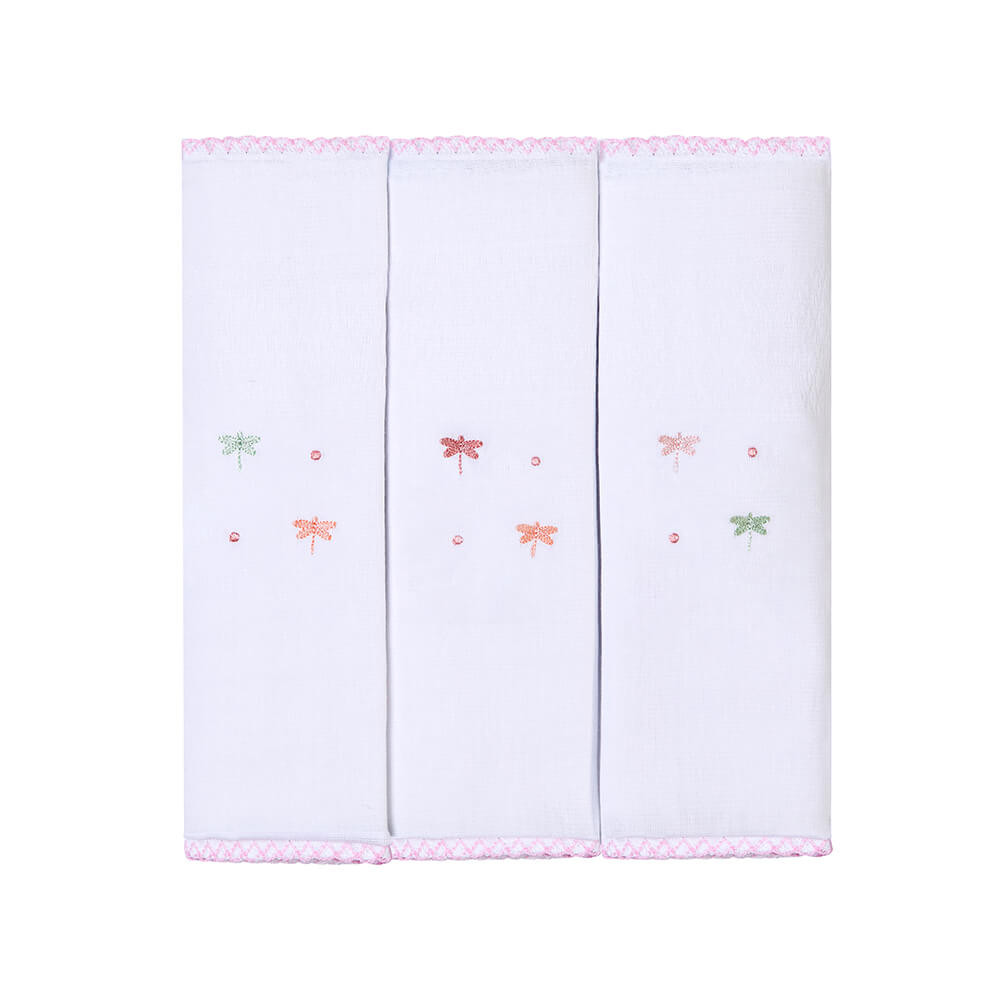 Kit Fralda Bordados Papi Libélula - 3 Peças em Oferta na Shopee