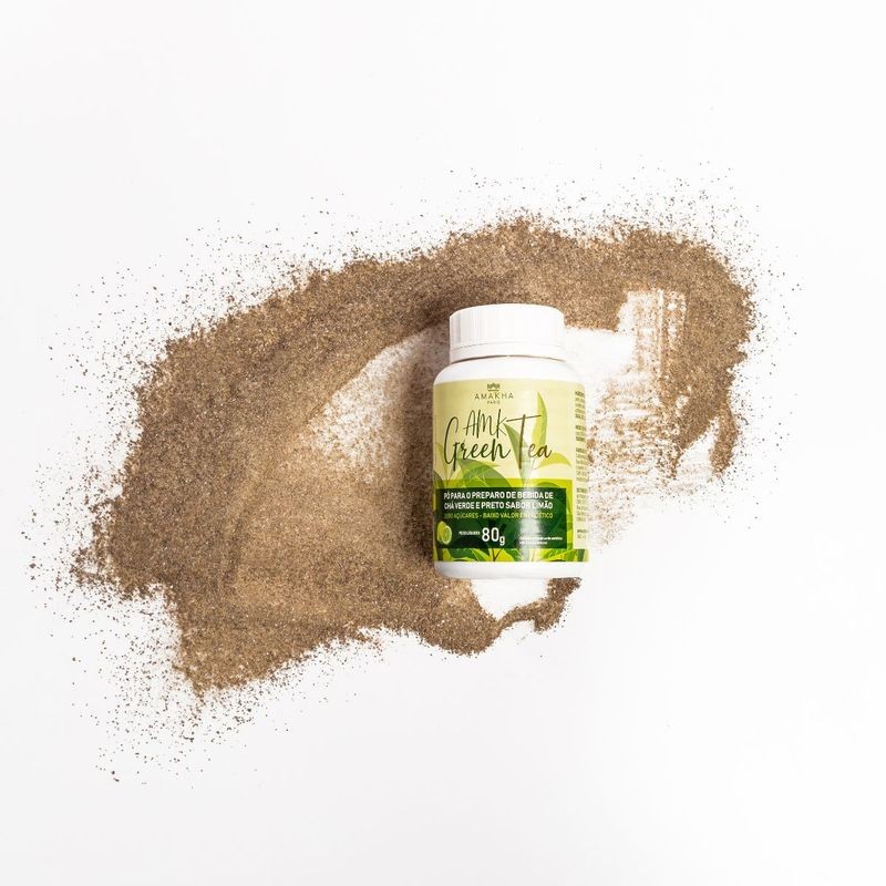 Chá Verde e Preto em Pó Sabor Limão Green Tea 80g | Amakha Paris em Oferta na Shopee