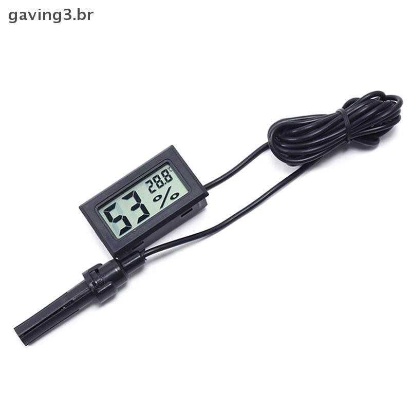 [GAVBR] Medidor De Temperatura E Umidade Incorporado Geladeira Aquário Monitoramento Display Detector De LCD Digital Con