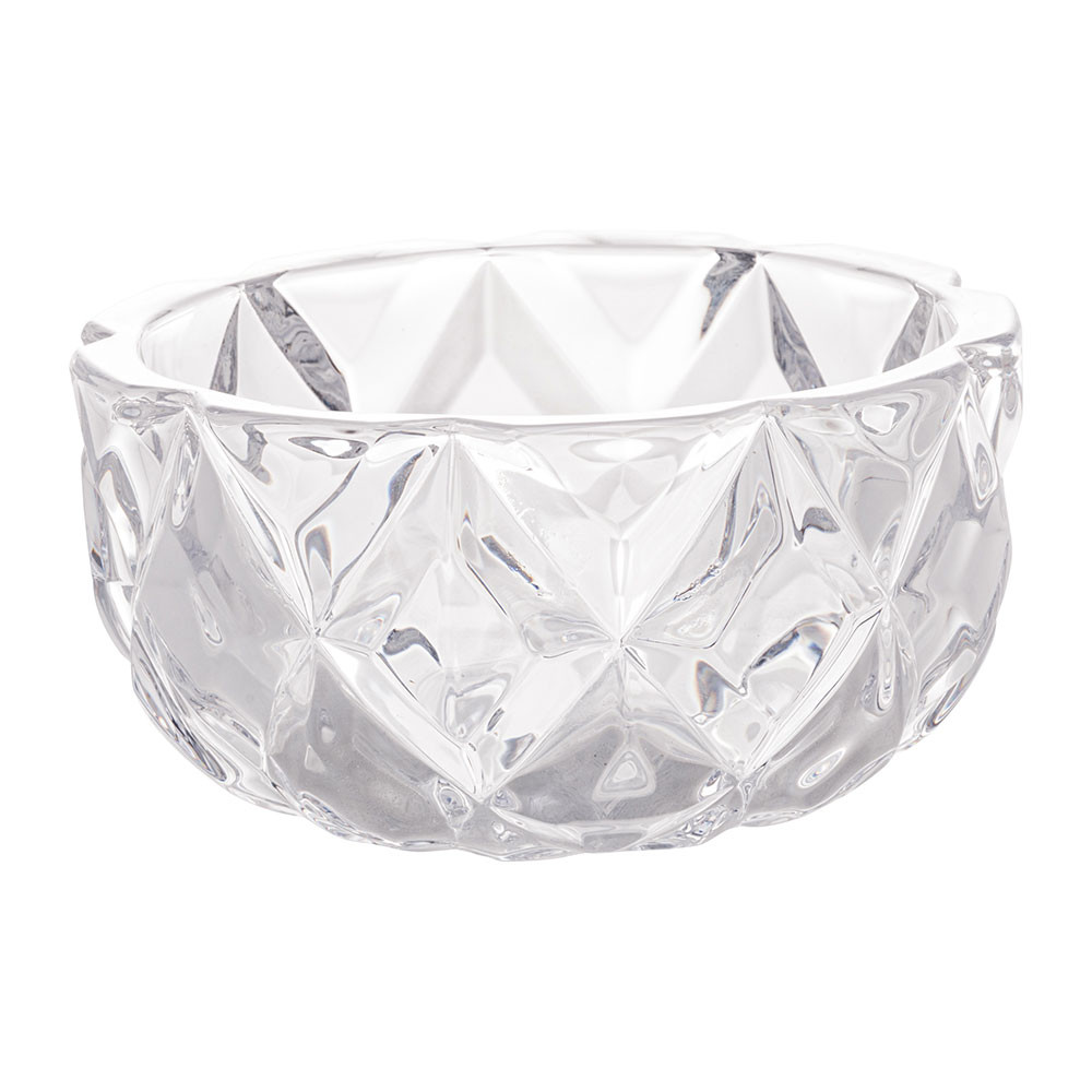 Bowl Vidro Cristal Transparente Deli Diamond 11cm Servir Sobremesas Frutas Saladas Cereal