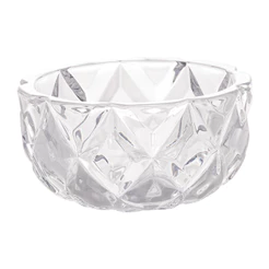 Bowl Vidro Cristal Transparente Deli Diamond 11cm Servir Sobremesas Frutas Saladas Cereal