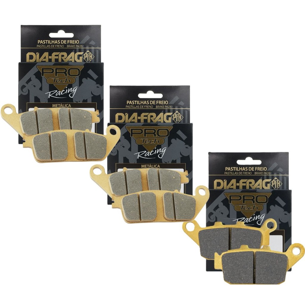 Kit Pastilhas de Freio Cb 500x 2023-2024 / Cbr 650f 2014-2019 Diafrag Metálica em Oferta na Shopee