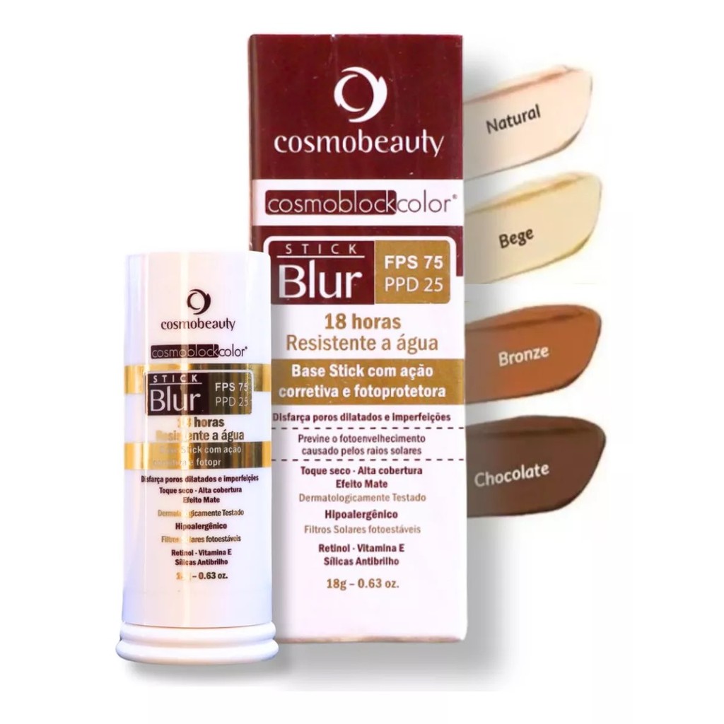 Stick Blur Cosmobeauty FPS 75 18h Resistente Água 18g