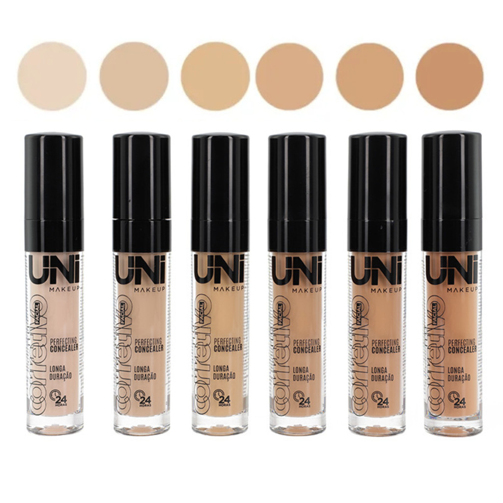Corretivo Facial toque seco longa duração 24 horas Perfecting Concealer UNImakeup em Oferta na Shopee