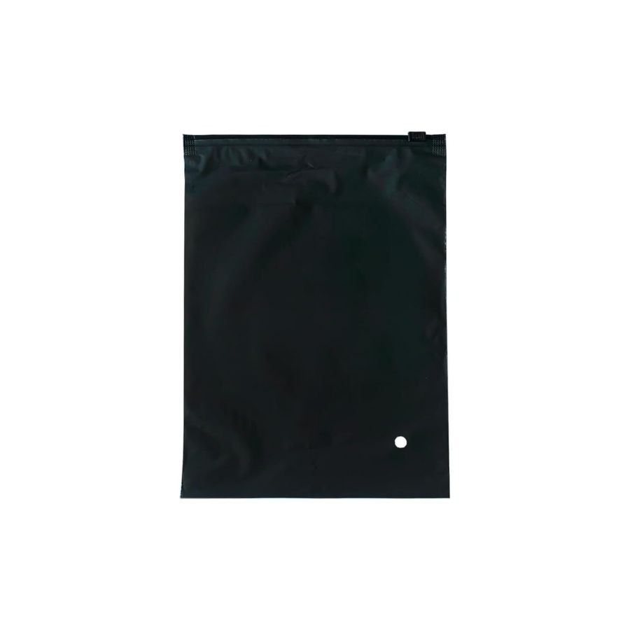 Saco Ziper Preto Com Furo - Preto Fosco - 15x20cm - 50 unidades - Rizzo