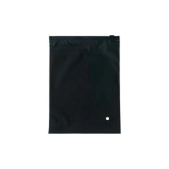 Saco Ziper Preto Com Furo - Preto Fosco - 15x20cm - 50 unidades - Rizzo