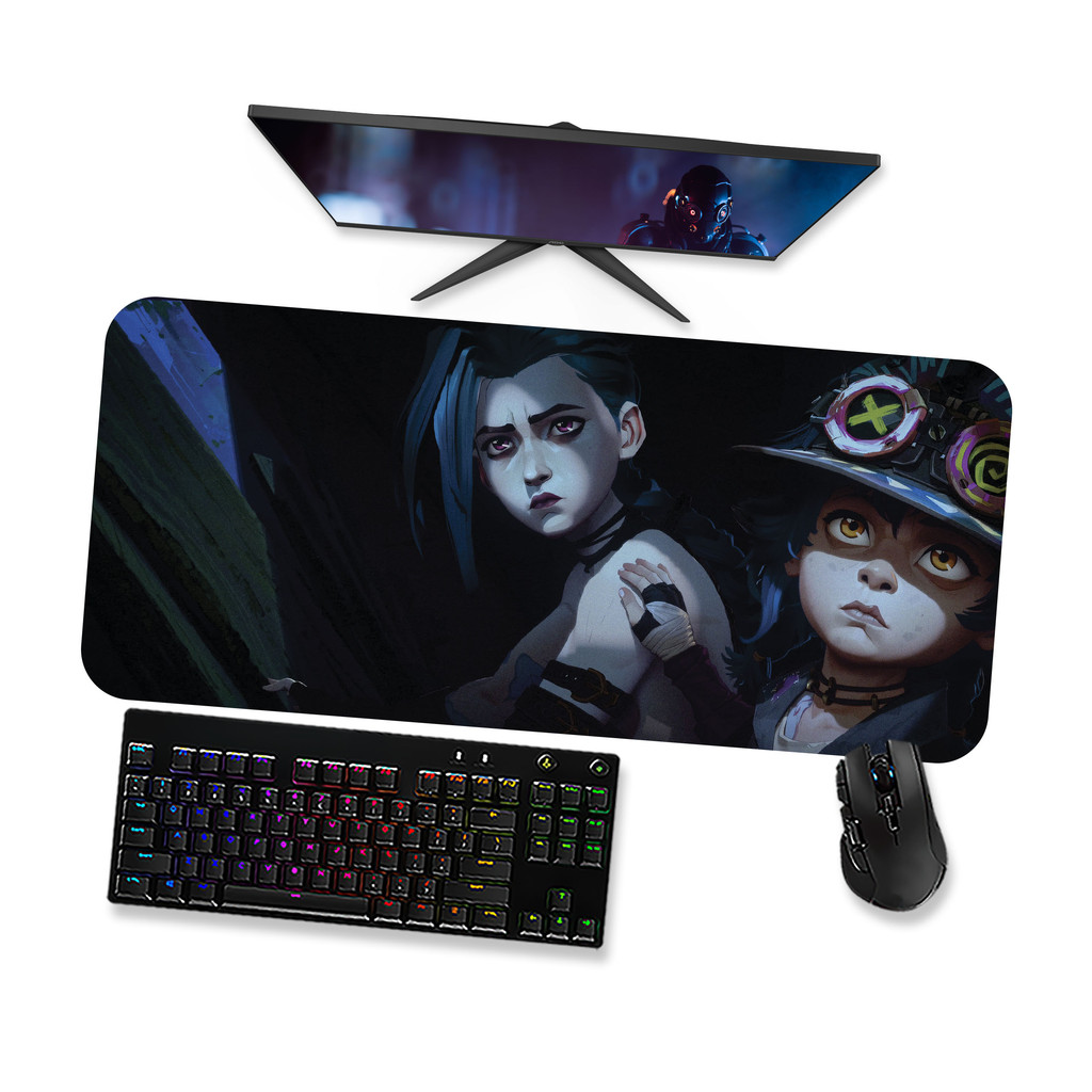 Mouse Pad Gamer Grande  ARCANE JINX E ISHA 3  90x40 80x40 60x40 70x30 45x40