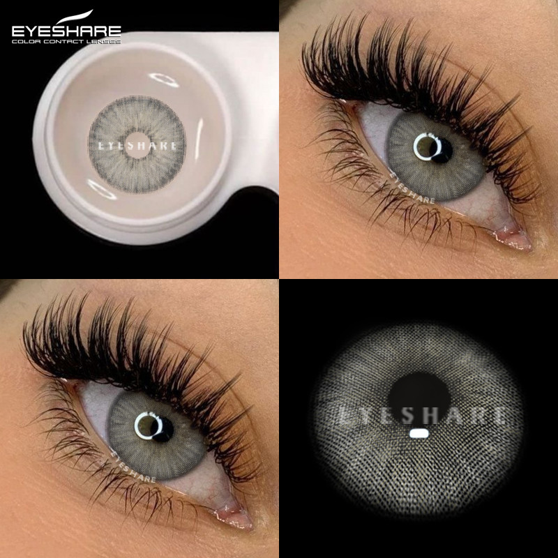 Lentes De Contato Coloridas Cinza EYESHARE Olho Azuis De Aparência Natural Marrom Verde