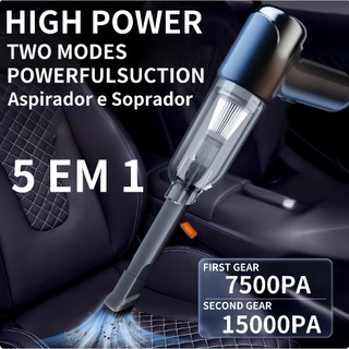 Alta Potência Aspirador e soprador De pó sem fio Portátil Potente 5 em1 para Automotivo/C…