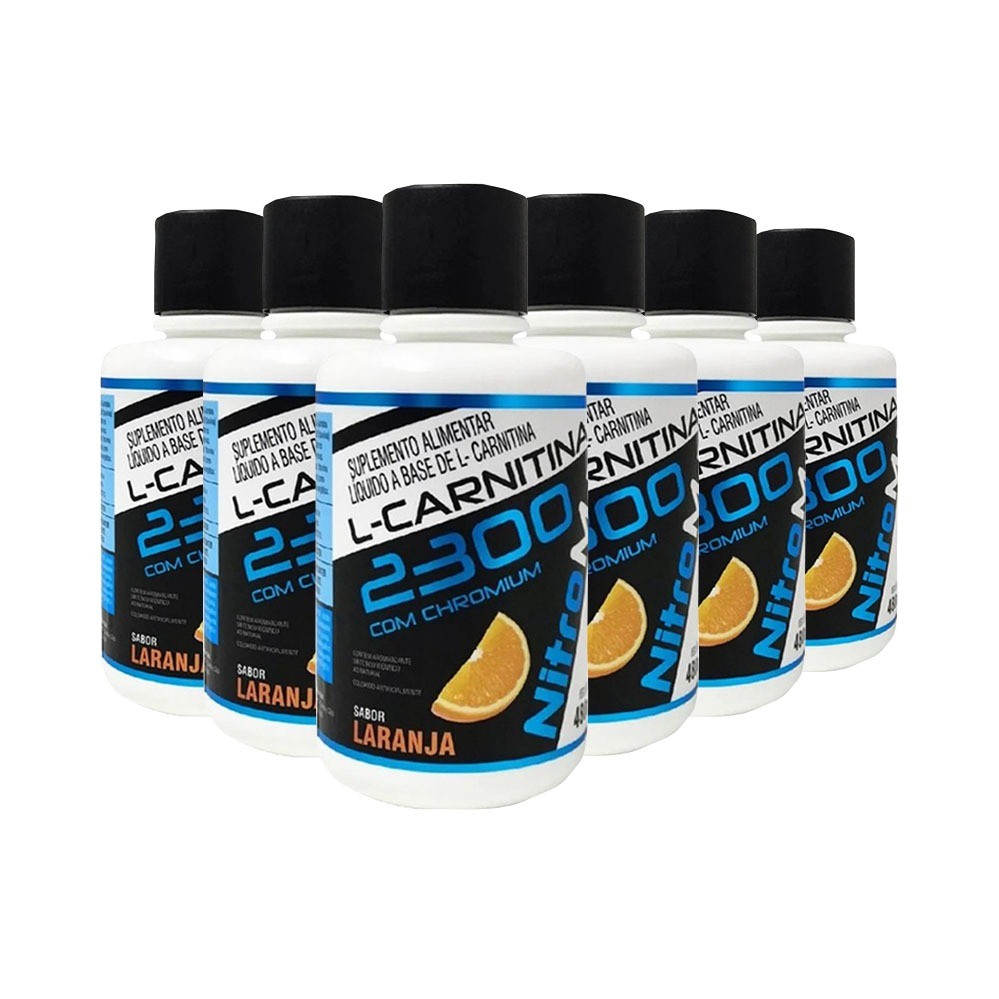 6X L-CARNITINA 2300 COM CHROMIUM 480ML SABOR LARANJA