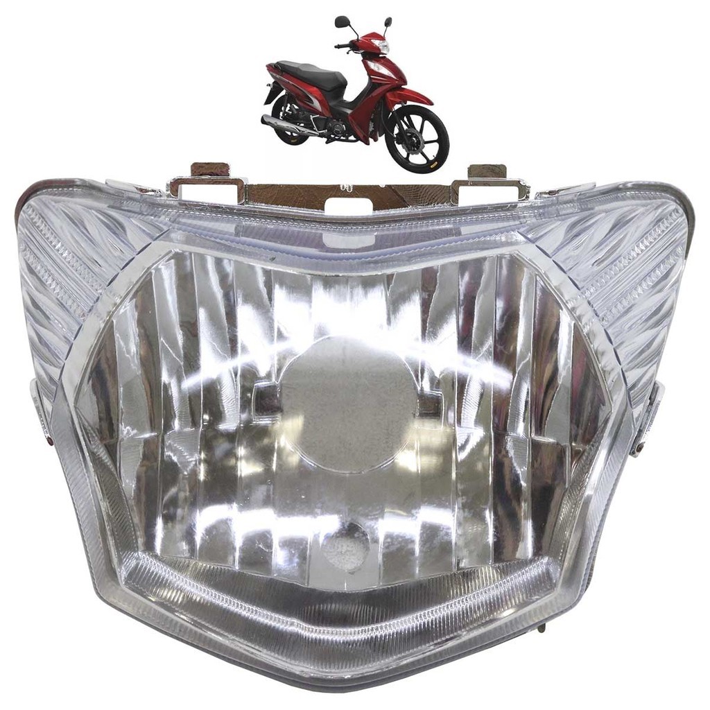 Farol Completo Jet 50 2014 2015 2016 A 2024 Cristal Máscara Cromada Lâmpada HS1 Lente Lisa Acrílico