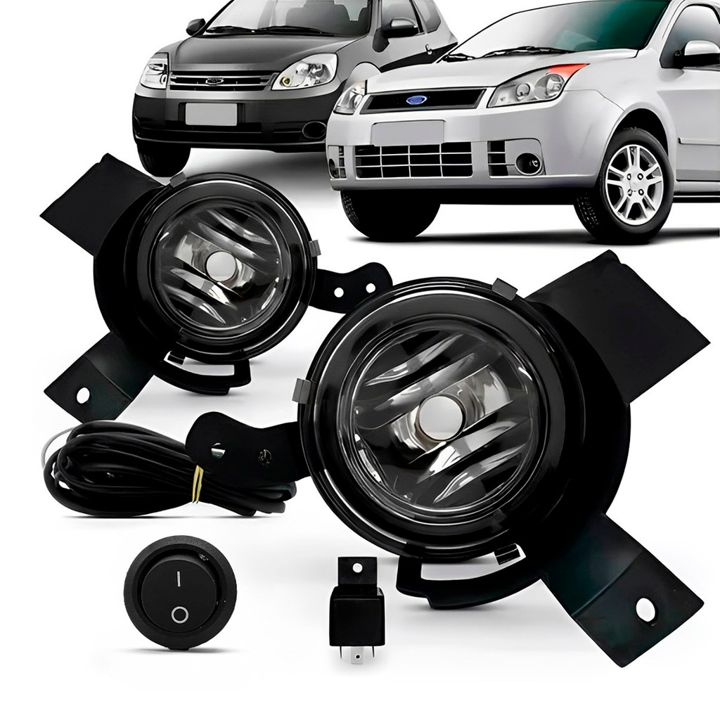 Kit Farol de Milha Ford Fiesta 2007/2010 Ka 2008/2011 Botão