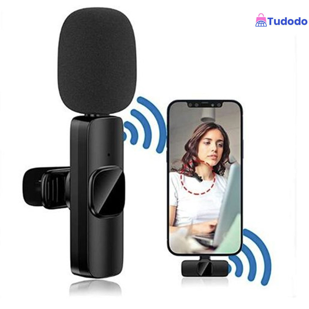 Microfone De Lapela Sem Fio Compatível Com K9 Vlog Tipo C E iPhone K9