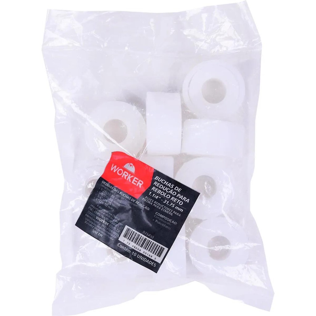 Kit Jogo De Buchas De Redução Para Rebolo Reto 1.1/4X1Pol. 10 Unidades