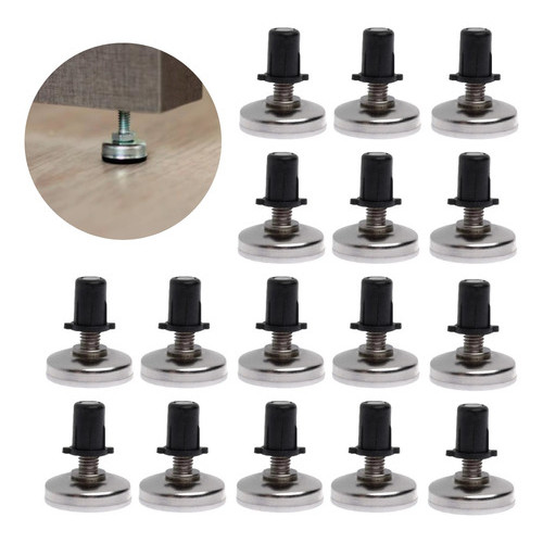 32 Sapata Niveladora Pé para Móveis Mesa de Madeira sapata 21mm 32 Peças