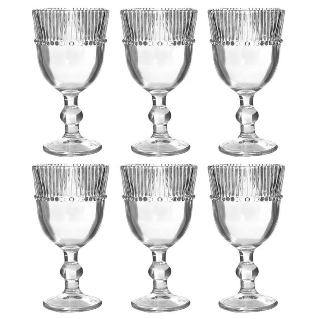 Jogo De Taça Lynx Top Vidro 270ml 6 Peças