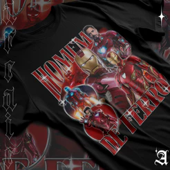 Camiseta Premium Marvel Comics IronMan Homem De Ferro Super Herói Avengers Vingadores 100% Algodão