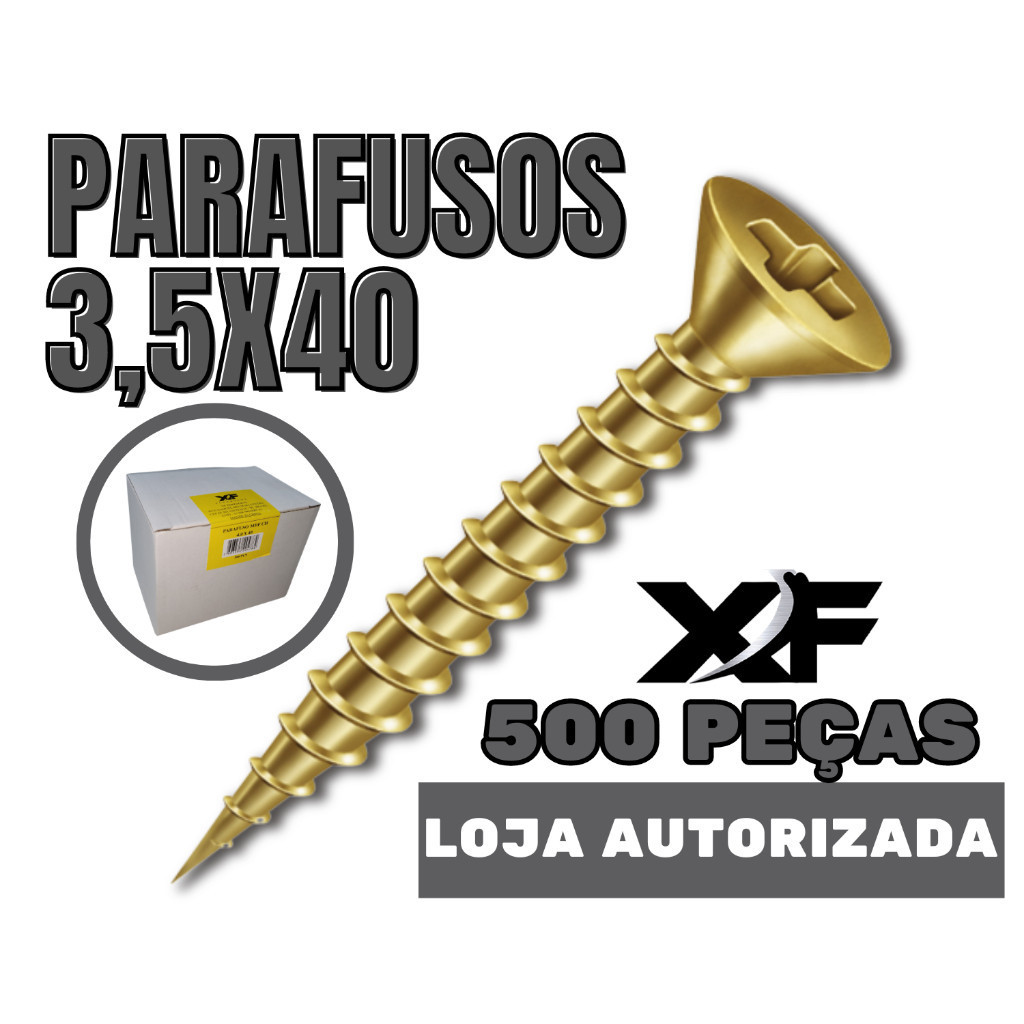 Parafuso Para Madeira Mdf Philips 3,5x40 500un Caixa Xf em Oferta na Shopee