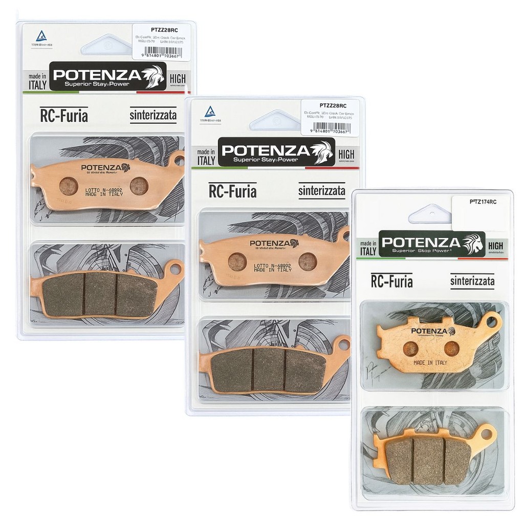 Kit Pastilhas de Freio Cb 500x 2023-2024 / Cbr 650f Cb 650f 2014-2019 Potenza Sinterizada Rc Furia