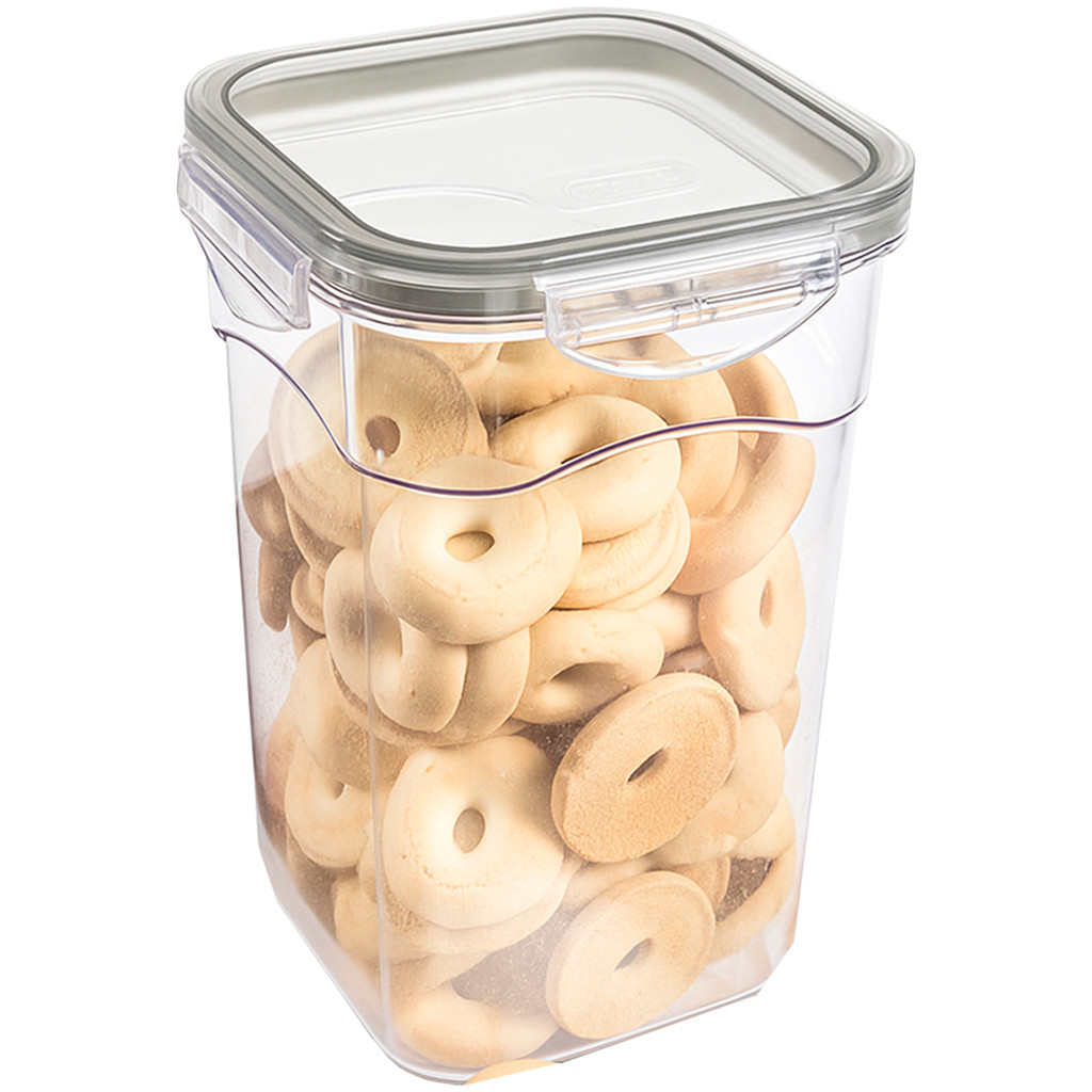 Porta Alimentos Pote 100% Hermético Cristal 2 Litros Trava Conserva Cozinha Organizador Lig Brin
