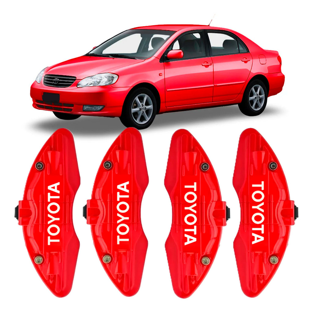 Capa Pinça De Freio 4pç C/ Travas Toyota Corolla 2003 A 2008