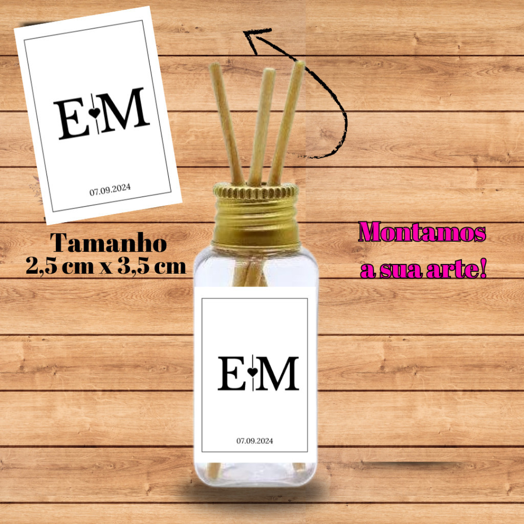 Adesivos para lembrancinha de aromatizador personalizado para Casamento, Batizado, festa em Oferta na Shopee