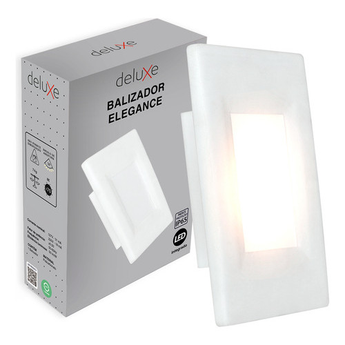 Balizador Led Elegance 4x2 2w 3000k Branco Quente Ip65 Branco Fosco Cod: 181440576 Avant