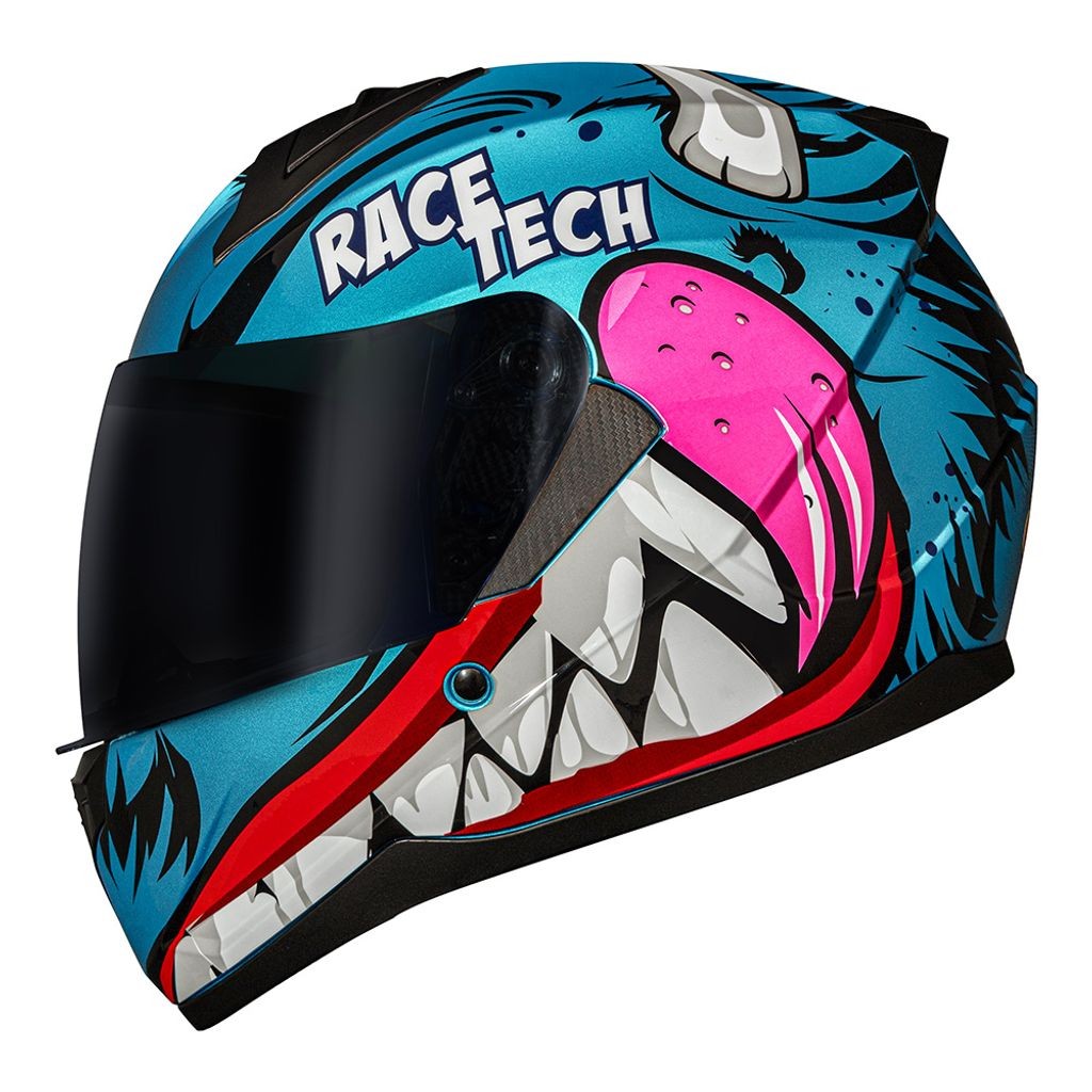 Capacete Race Tech Sector Nhac Azul em Oferta na Shopee