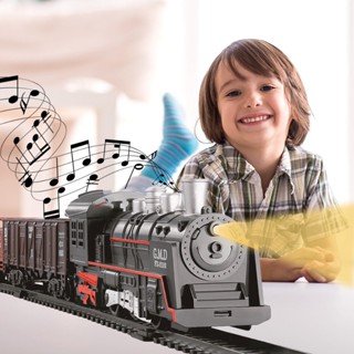 Trem De Brinquedo Criança 2M de trilhos Trenzinho Locomotiva Com Som Luz Ferrorama Premium em Oferta na Shopee