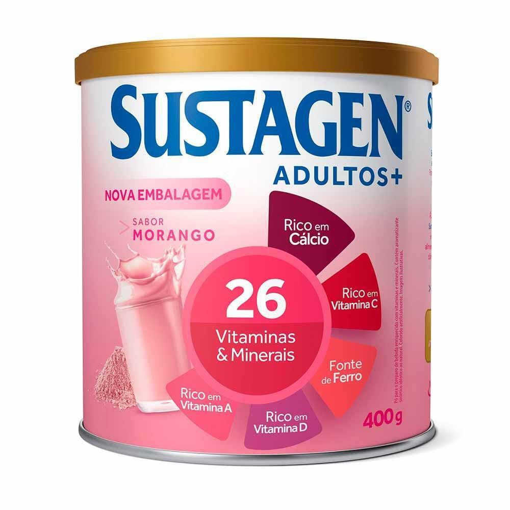 Sustagen Adultos+ Sabor Morango Com 400g
