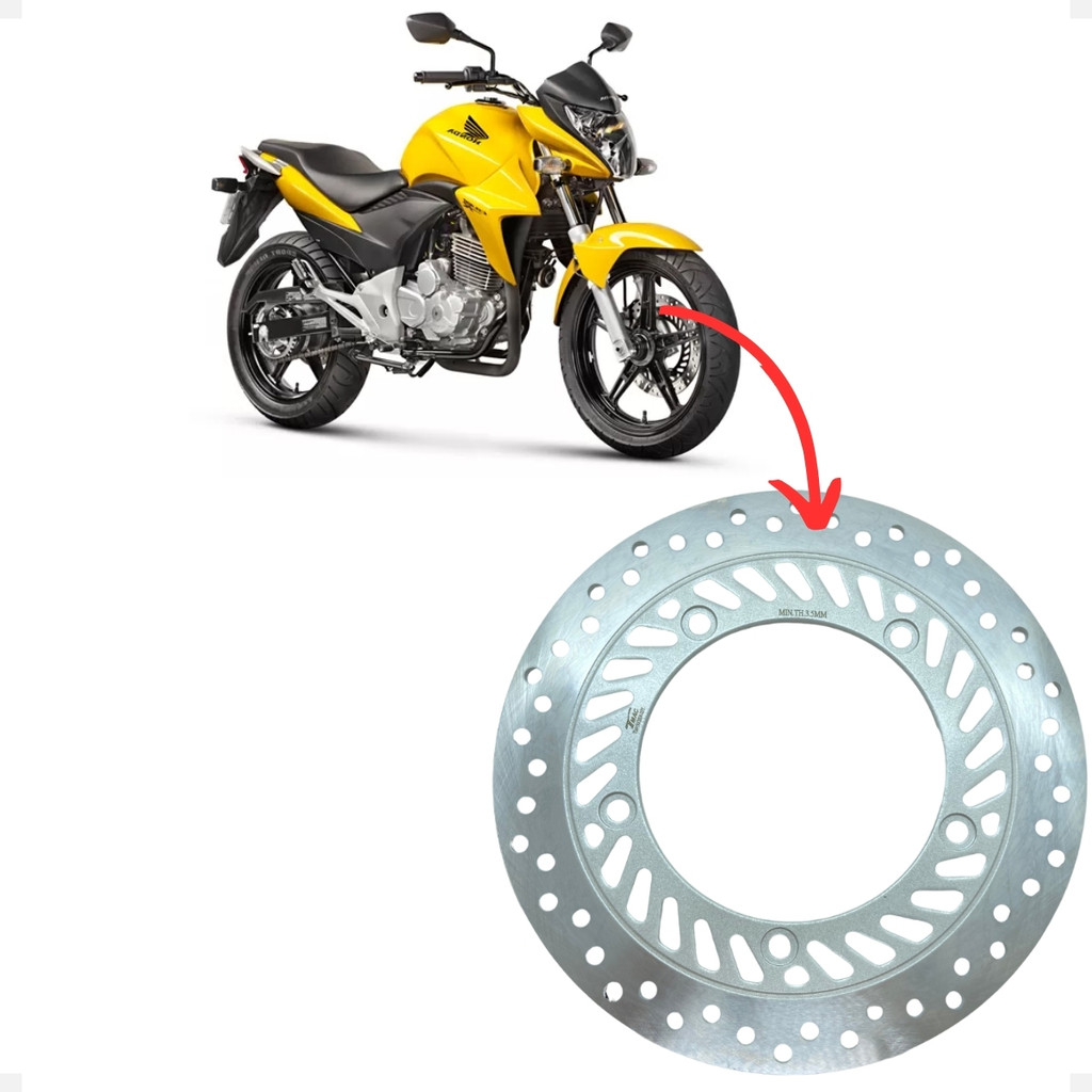 Disco De Freio Dianteiro Para Twister Cb250 2001 Até7 2008 Pra Cb 300 2009 Até 2015 Da Cb300 — imagem 2 de 2