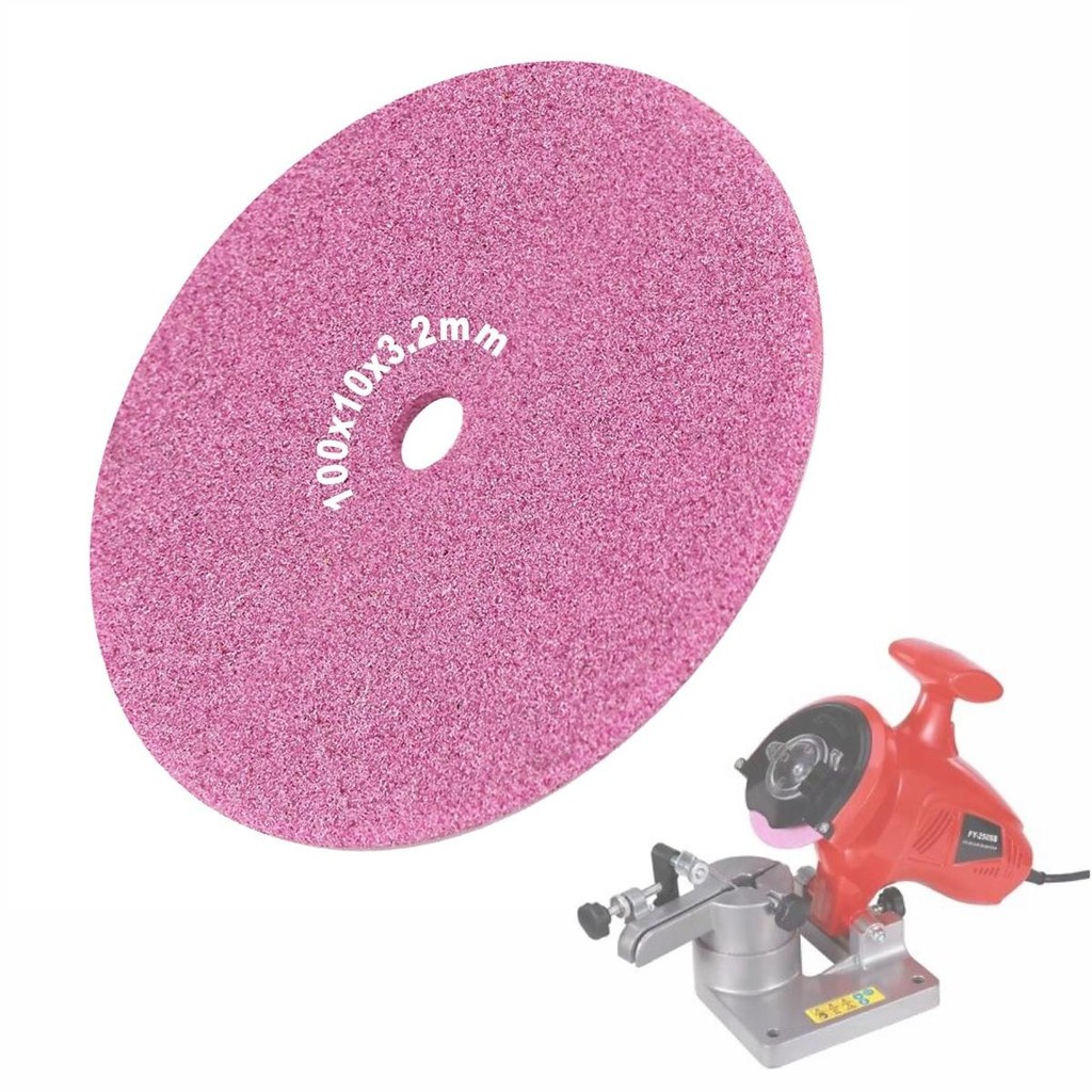 Rebolo Disco Rosa 100x10x3.2mm Para Afiador Hobby Corrente Motosserra