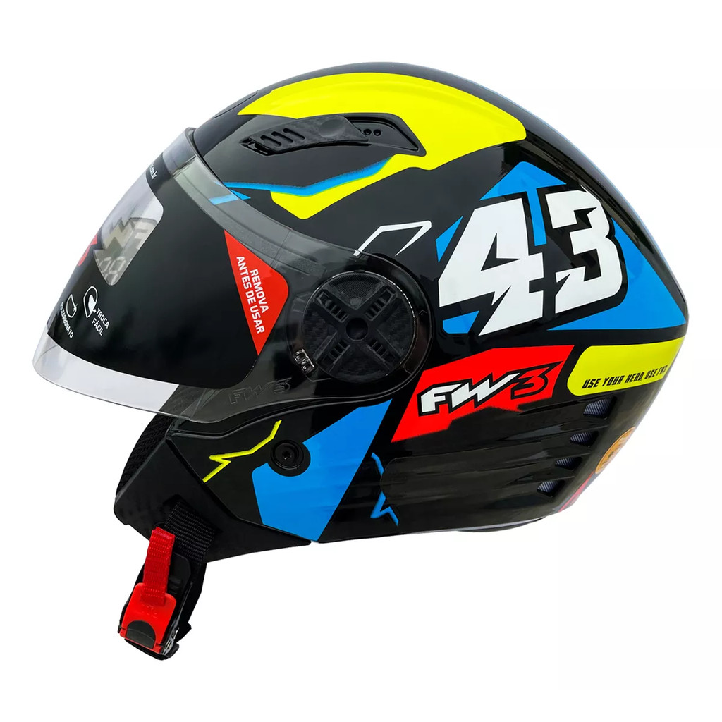 CAPACETE FW3 X OPEN UP 43 ABERTO - Spare Parts and Accessories for Vehicles