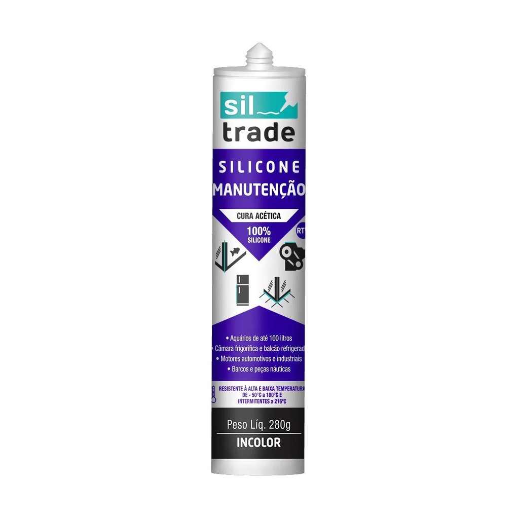 Silicone Siltrade Manutenção Incolor 280G | Para Alta e Baixa Temperatura