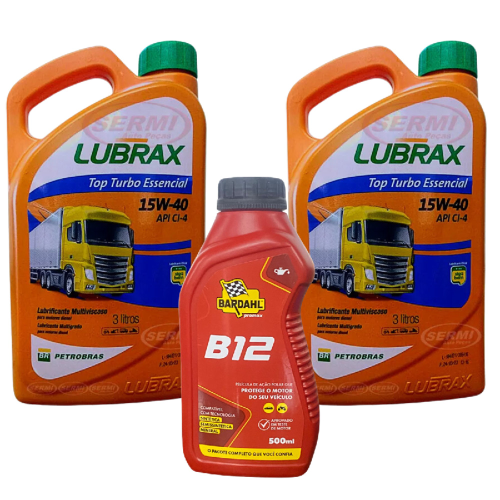 Kit Bardahl B12 Plus 500ml + 2 Galão Óleo Motor 15w40 Top Turbo 3 Litros em Oferta na Shopee