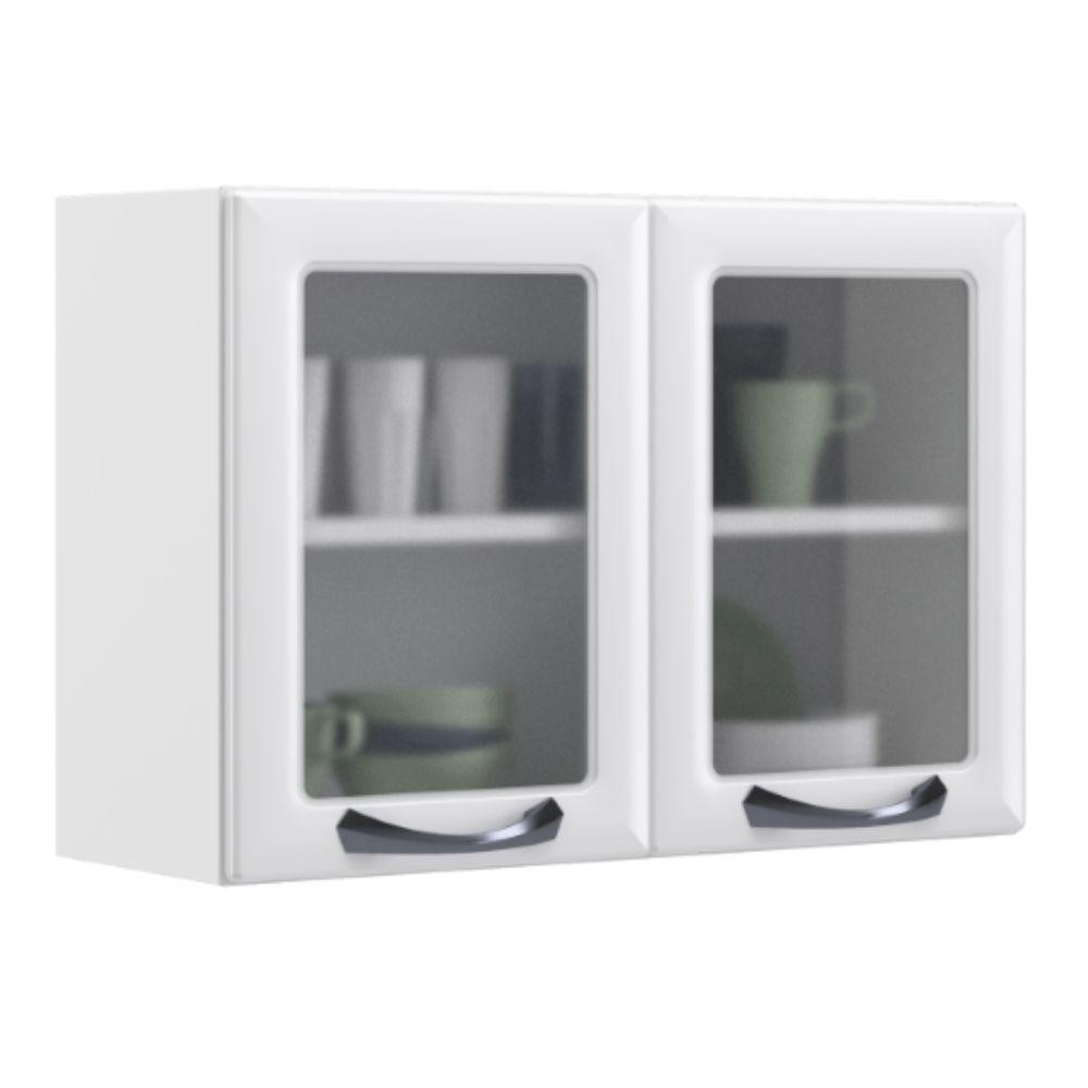 Armário de Cozinha Aéreo Itatiaia Aço 2 Portas Com Vidro New Premium Branco Neve em Oferta na Shopee