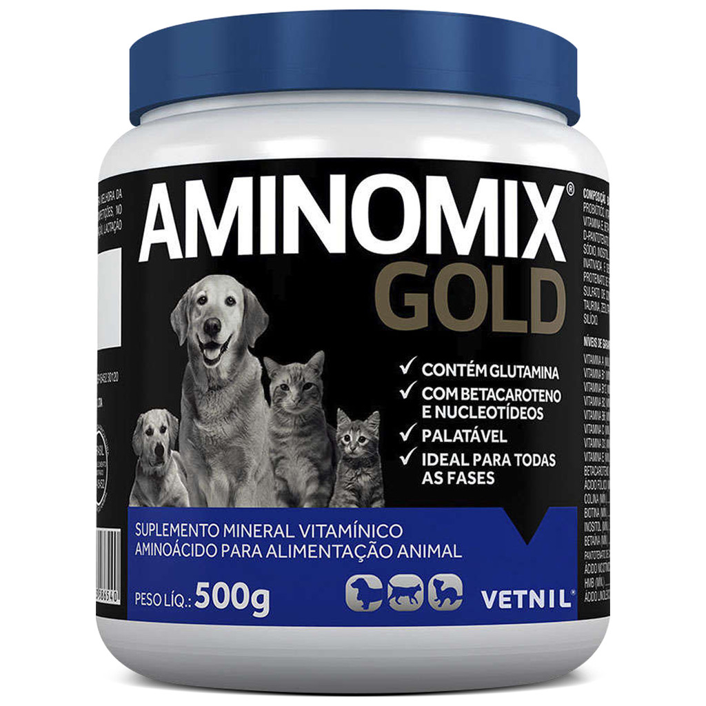 Aminomix Gold Suplemento Vitamínico P/ Animais -100g