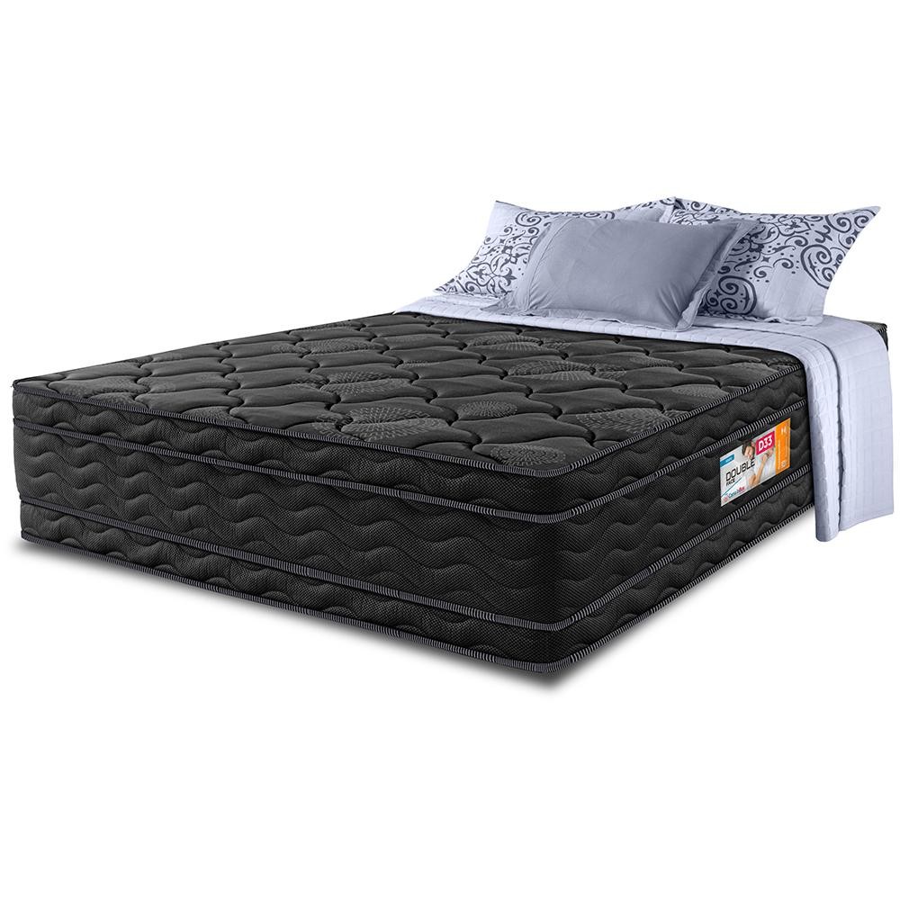 Colchão Queen OrtoFirm Black 158x198x32 Double Face Espuma D33 Preto - Home & Living
