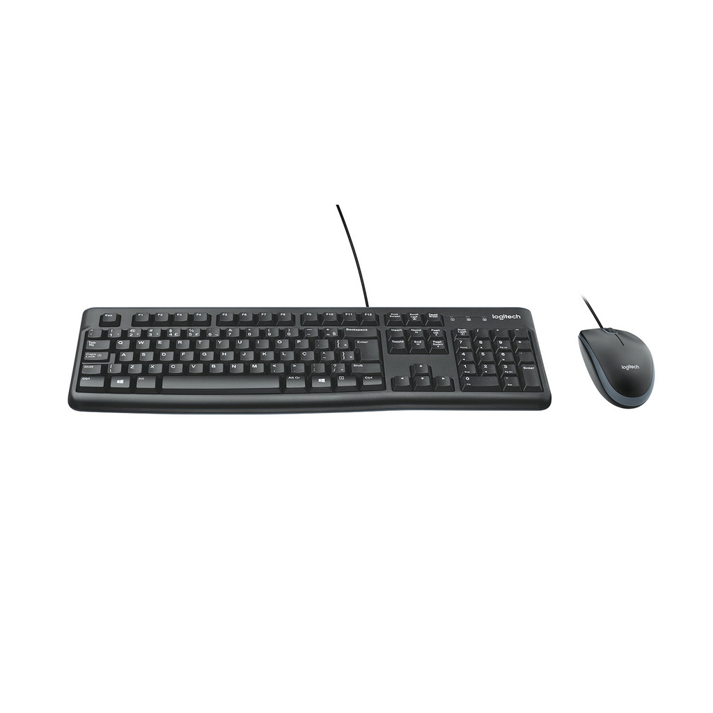Kit Teclado e Mouse Logitech MK120, Design Confortável, Durável e Resistente à Respingos, Layout ABNT2 - 920-004429 em Oferta na Shopee