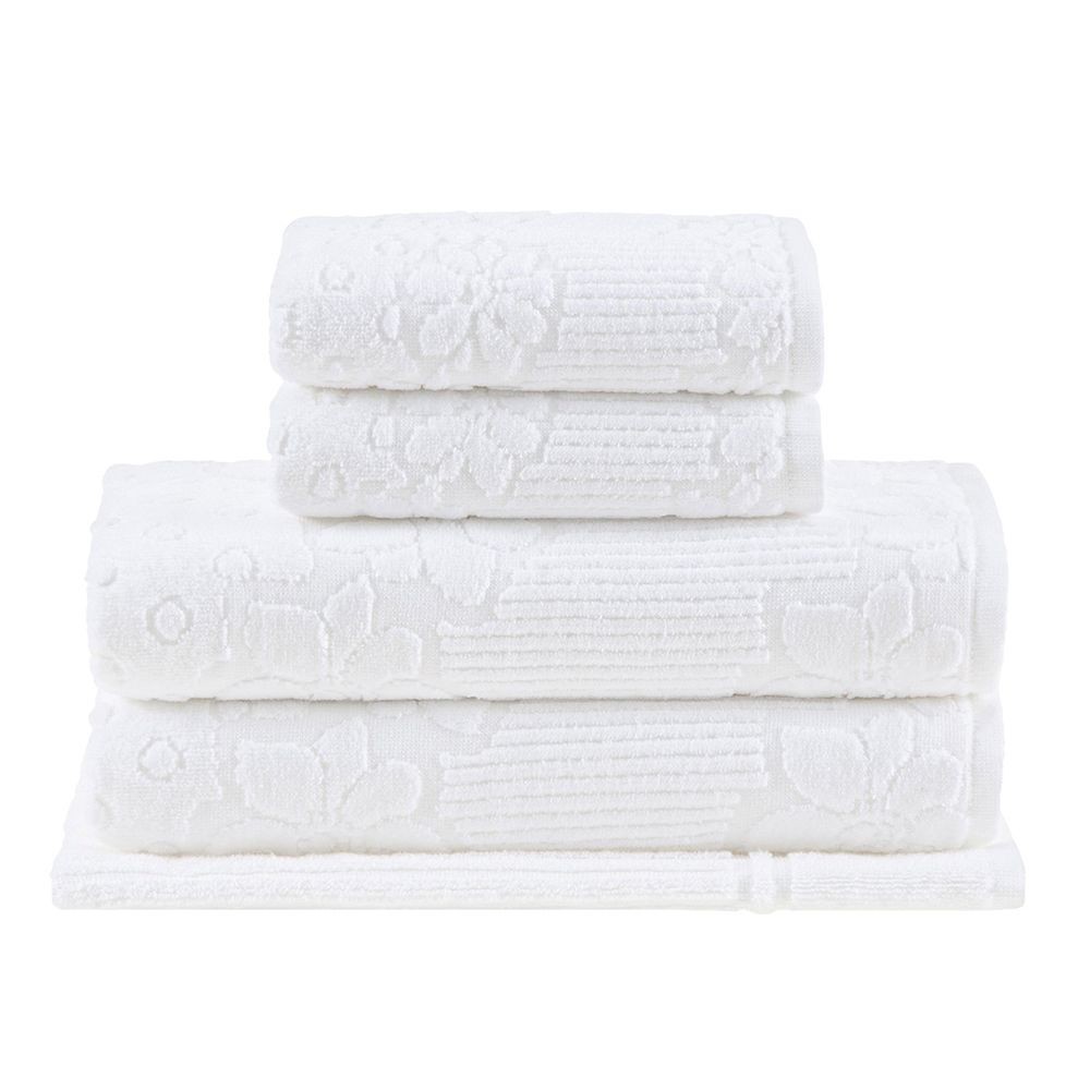 Jogo de Toalhas Buddemeyer Lollipop Banho Branco 5 peças - Home & Living