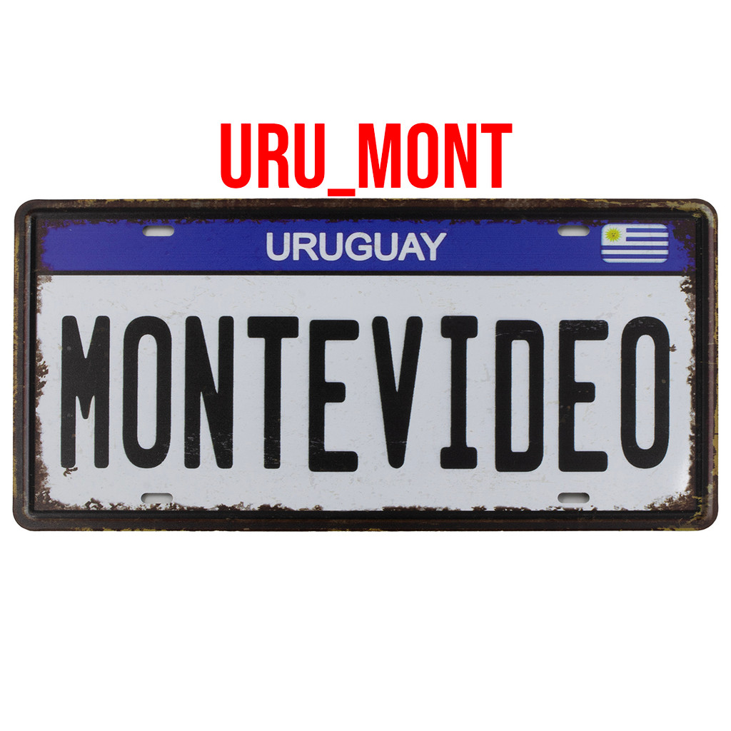 Quadro Placa Decorativa Metal America Do Sul Montevideo Uruguai Sul‑Americana Viagem Decoração Montevideu De Parede