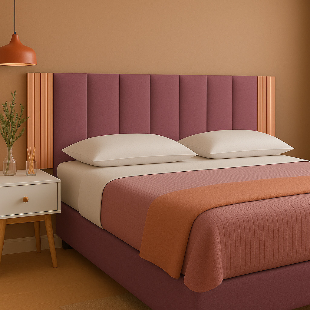 Kit Decorativo Combo Cabeceira para quarto Painel Ripado Cama Casal King Queen Infantil FULL