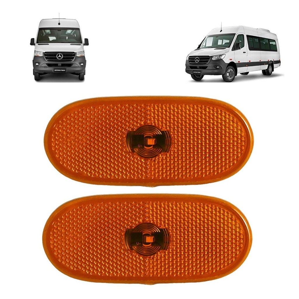 PAR PISCA LATERAL DO FRISO MERCEDES BENZ SPRINTER 2020 A 2024