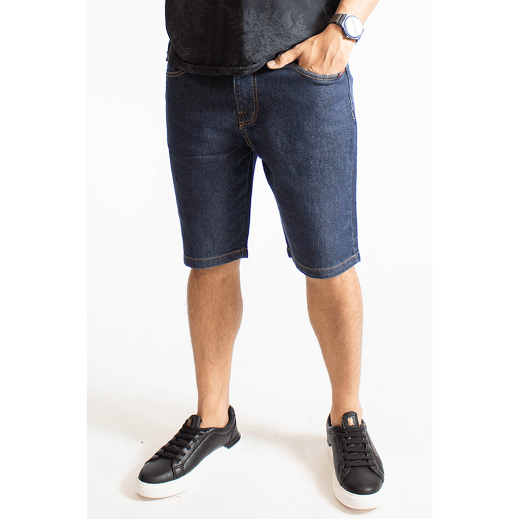 Bermuda Jeans Masculina Stark Blue Polo Wear Jeans Escuro - Men Clothes